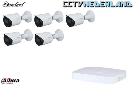 systeem met 2TB Standard 5 x 5MP bullet camera