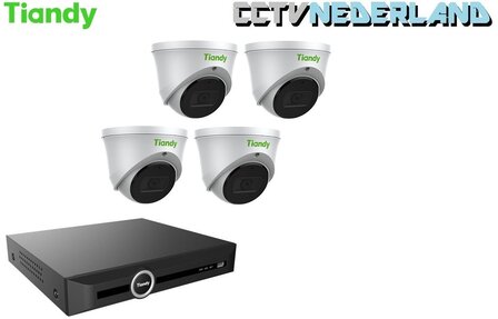        Tiandy NVR 1TB met 4 x 4MP turret camera