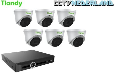        Tiandy NVR 1TB met 6 x 4MP turret camera