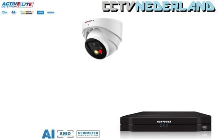 NVR 1TB 1 x 4MP camera COLOUR NIGHT 2.0 2-weg audio