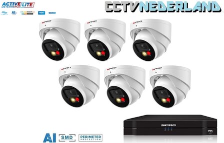 NVR 1TB 6 x 4MP camera COLOUR NIGHT 2.0 2-weg audio