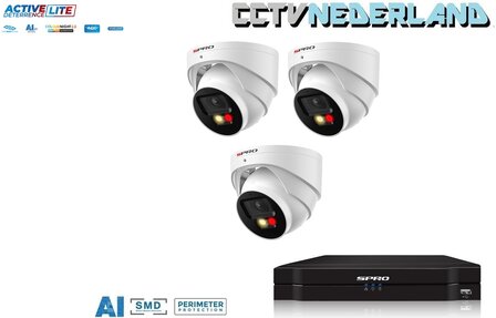 NVR 1TB 3 x 4MP camera COLOUR NIGHT 2.0 2-weg audio