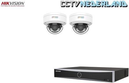 NVR 2TB met 2 x 4 MP ColorVu Smart Hybrid Light Camera