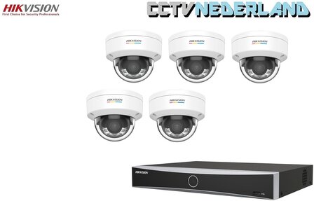 NVR 2TB met 5 x 4 MP ColorVu Smart Hybrid Light Camera