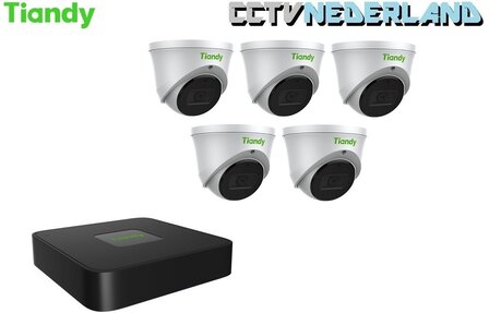 Tiandy Kit 1TB met 5 x 4MP turret camera