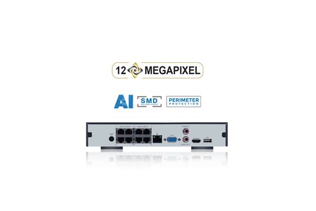 8 Kanaals SPRO POE recorder met A.I. 