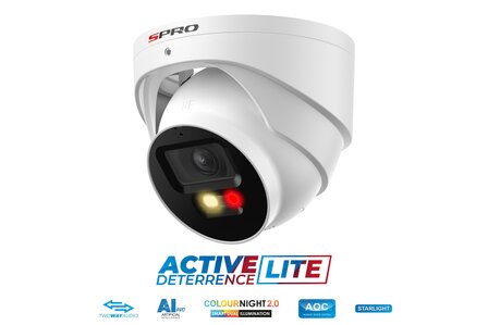 SPRO 4MP IP Turret Active Deterrence