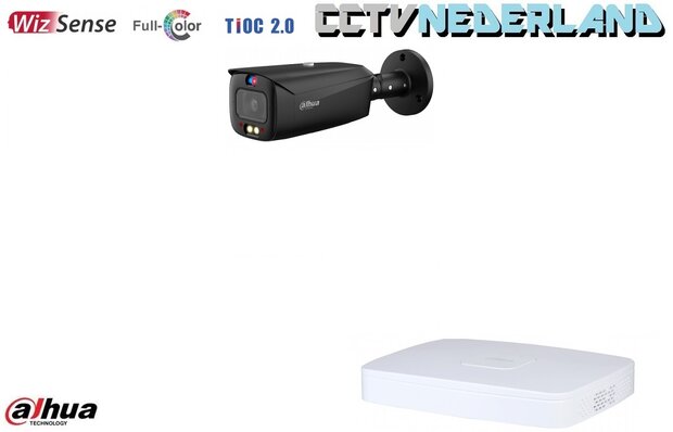 NVR + 1 x camera 8MP - kit met kleur-nachtzicht en 2-weg audio