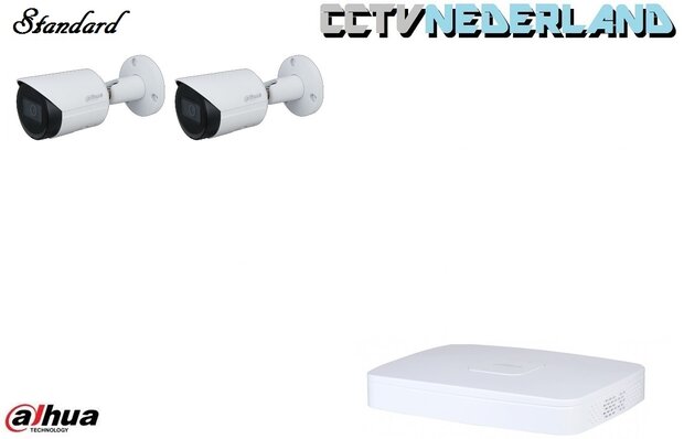 systeem met 2TB Standard 2 x 5MP bullet camera