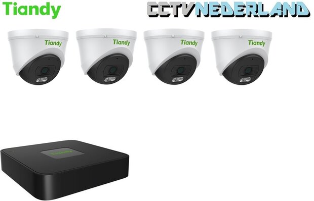 Tiandy Kit 1TB met 4 x 2MP turret camera