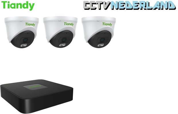 Tiandy Kit 1TB met 3 x 2MP turret camera