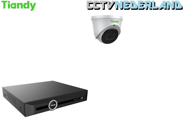        Tiandy NVR 1TB met 1 x 4MP turret camera