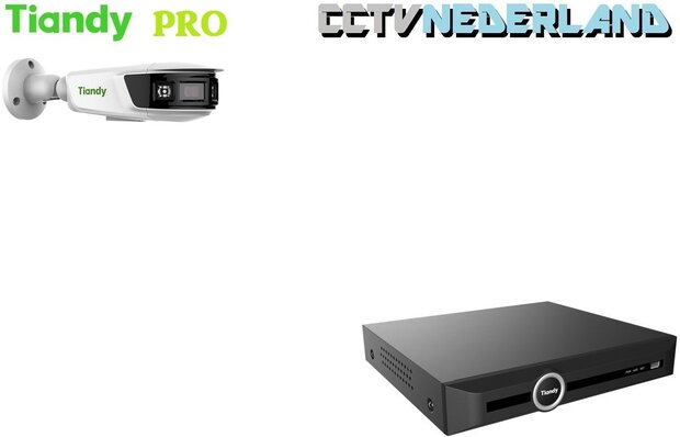 Tiandy PRO NVR 2TB met 1 x TC-C382V panoramic camera