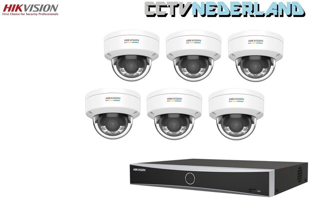 NVR 2TB met 6 x 4 MP ColorVu Smart Hybrid Light Camera