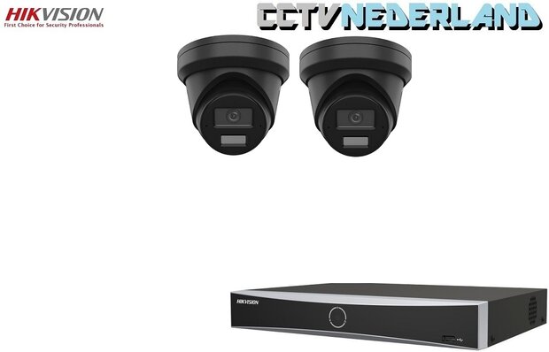 Hikvision 2TB met 2 x hybrid smart 8MP camera