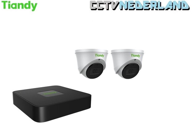 Tiandy Kit 1TB met 2 x 4MP turret camera