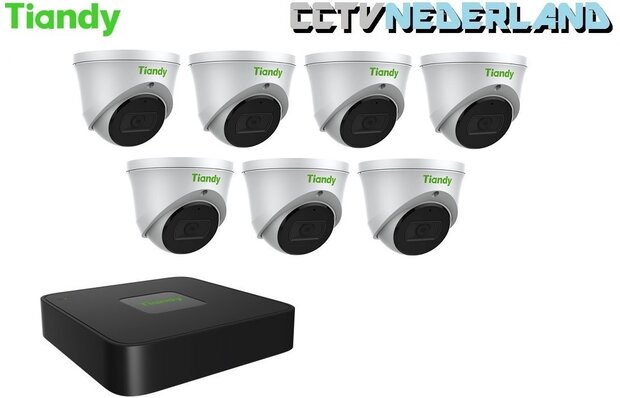 Tiandy Kit 1TB met 7 x 4MP turret camera