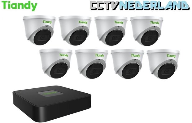 Tiandy Kit 1TB met 8 x 4MP turret camera