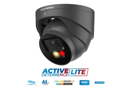 SPRO 4MP IP Turret Active Deterrence