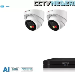 NVR 1TB 2 x 4MP camera COLOUR NIGHT 2.0 2-weg audio
