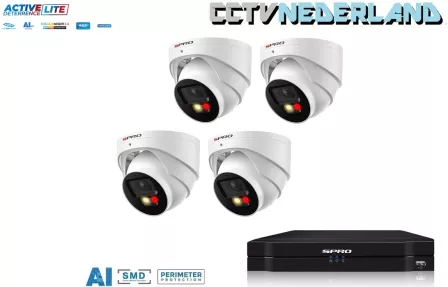 NVR 1TB 4 x 4MP camera COLOUR NIGHT 2.0 2-weg audio
